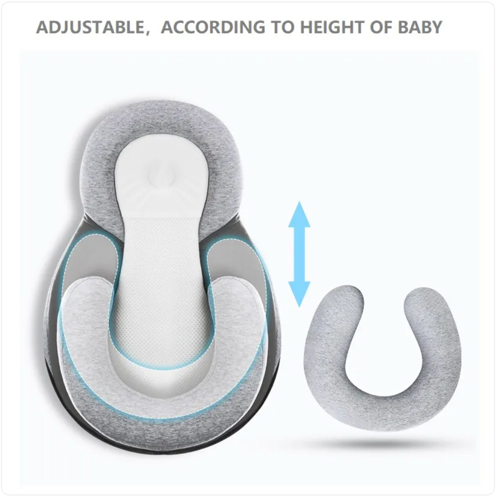 Baby Anti-Spit Up Pillow Light Grey
