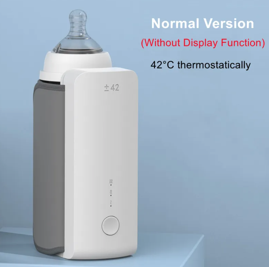 Portable Wireless Baby Bottle Warmer Gray 42degrees