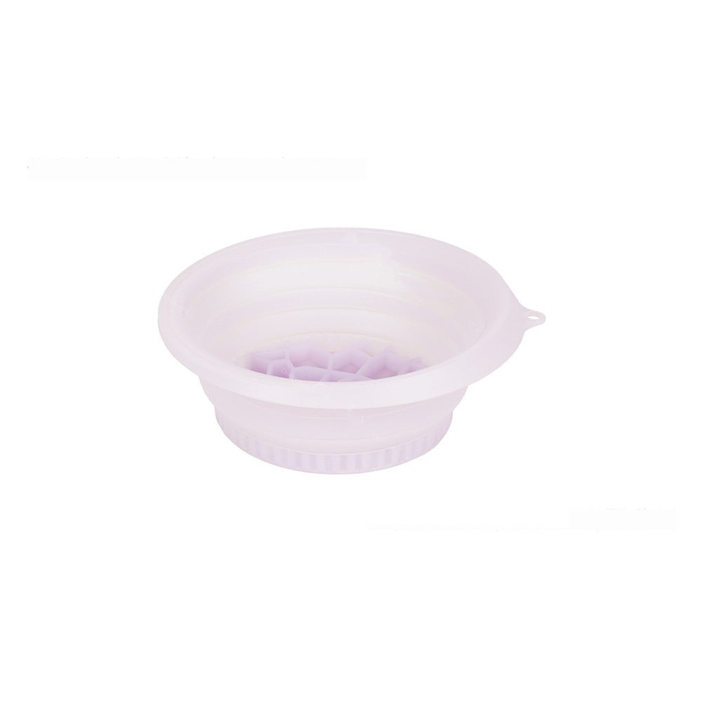 Collapsible Silicone Ice Basin Purple 27x26x3.5cm