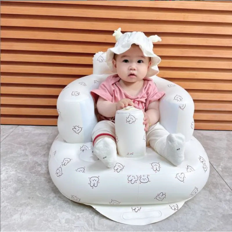 Inflatable Baby Chair for Dining & Bath (Rabbit) n a