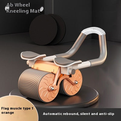 Automatic Rebound Abdominal Wheel Orange Without Table Hassock
