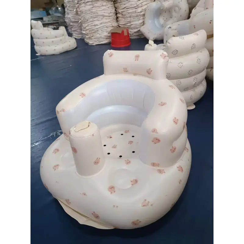 Inflatable Baby Chair for Dining & Bath (Pink Rabbit) n a