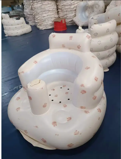 Inflatable Baby Chair for Dining & Bath New (Pink Rabbit) 47*50*37 cm