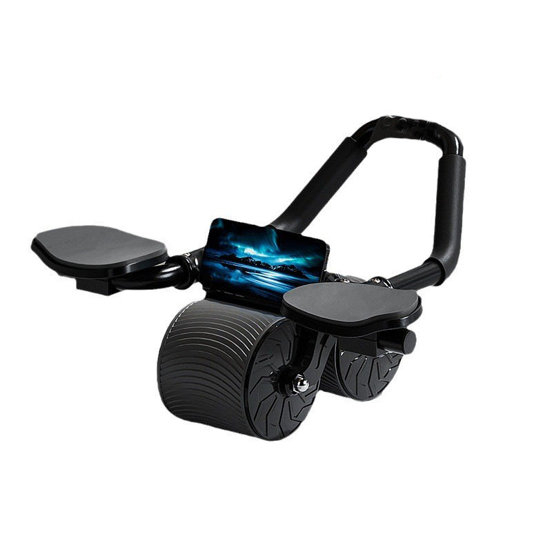 Automatic Rebound Abdominal Wheel Black Without Watch Hassock