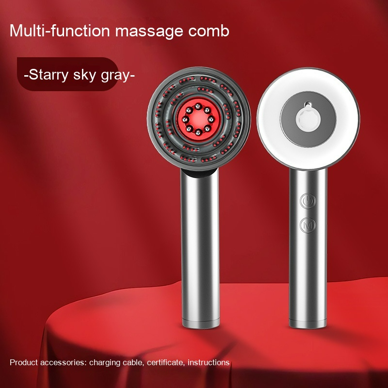 Comb Scalp Massager Gray Single