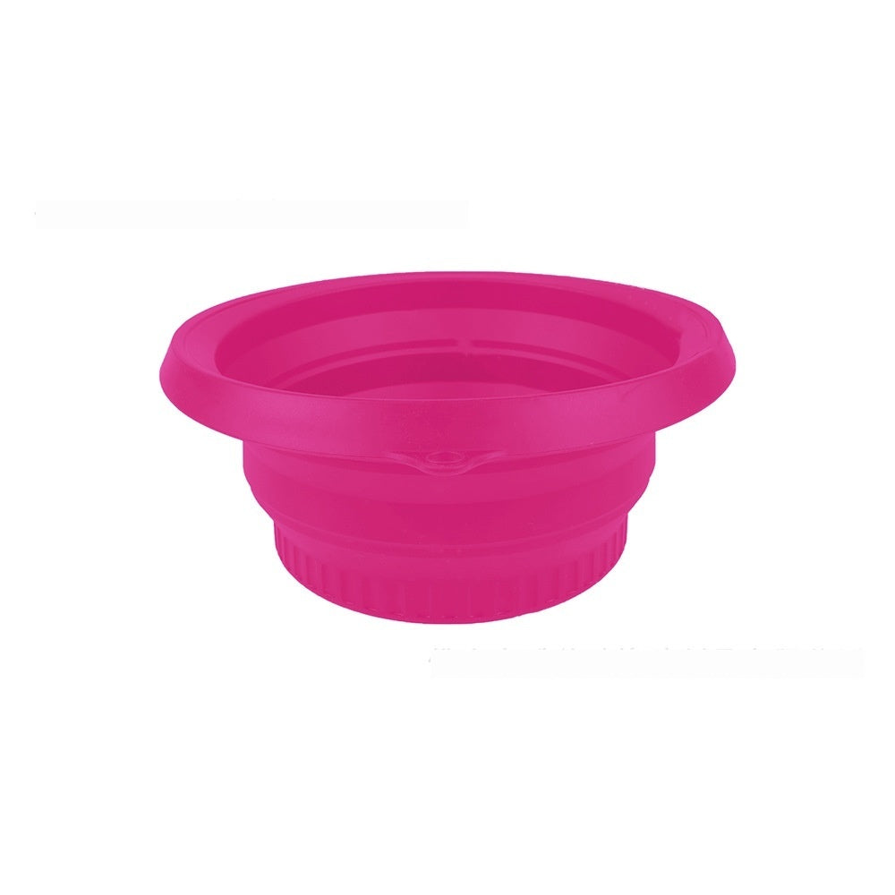 Collapsible Silicone Ice Basin Rose Red 27x26x3.5cm
