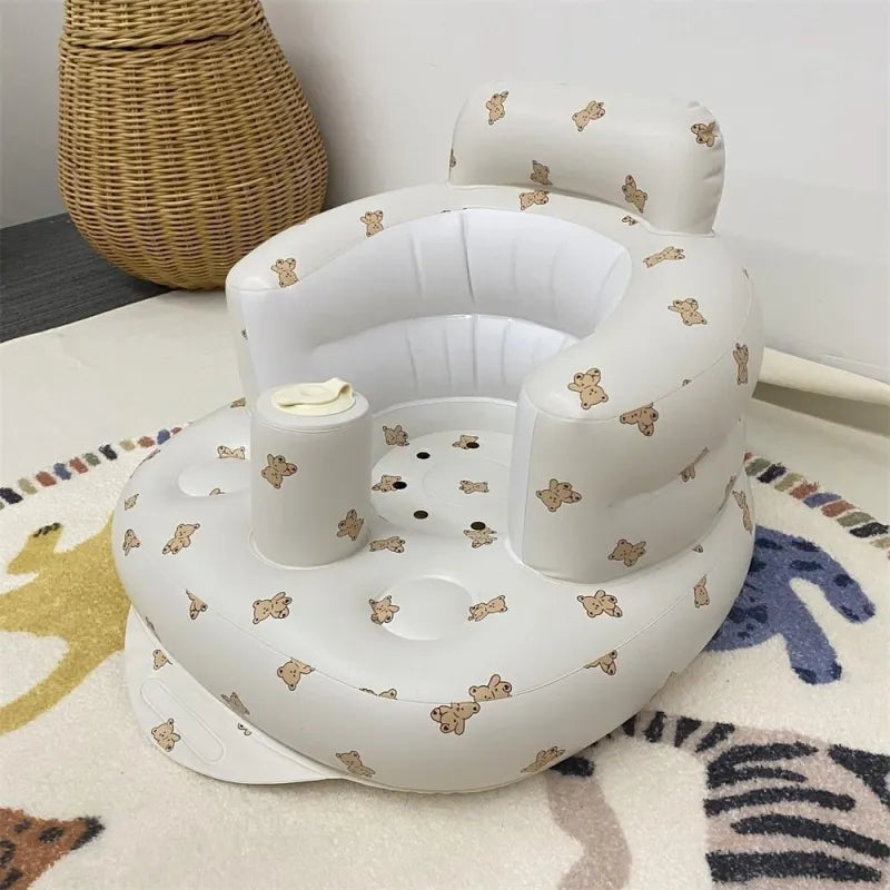 Inflatable Baby Chair for Dining & Bath (Love bear) n a