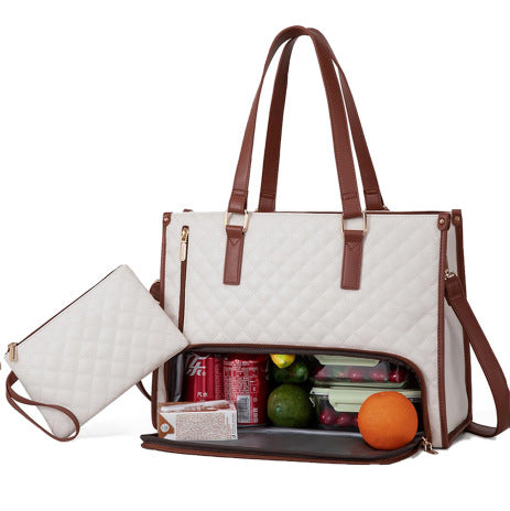 Women's Insulated Lunch Bag White 36x16x30cm