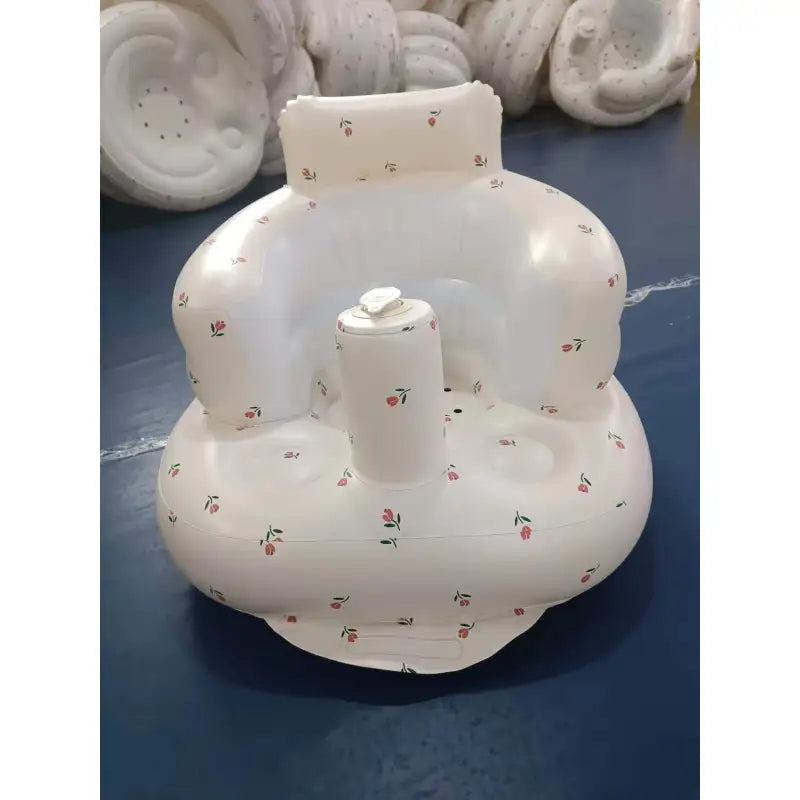 Inflatable Baby Chair for Dining & Bath (Tulips) n a