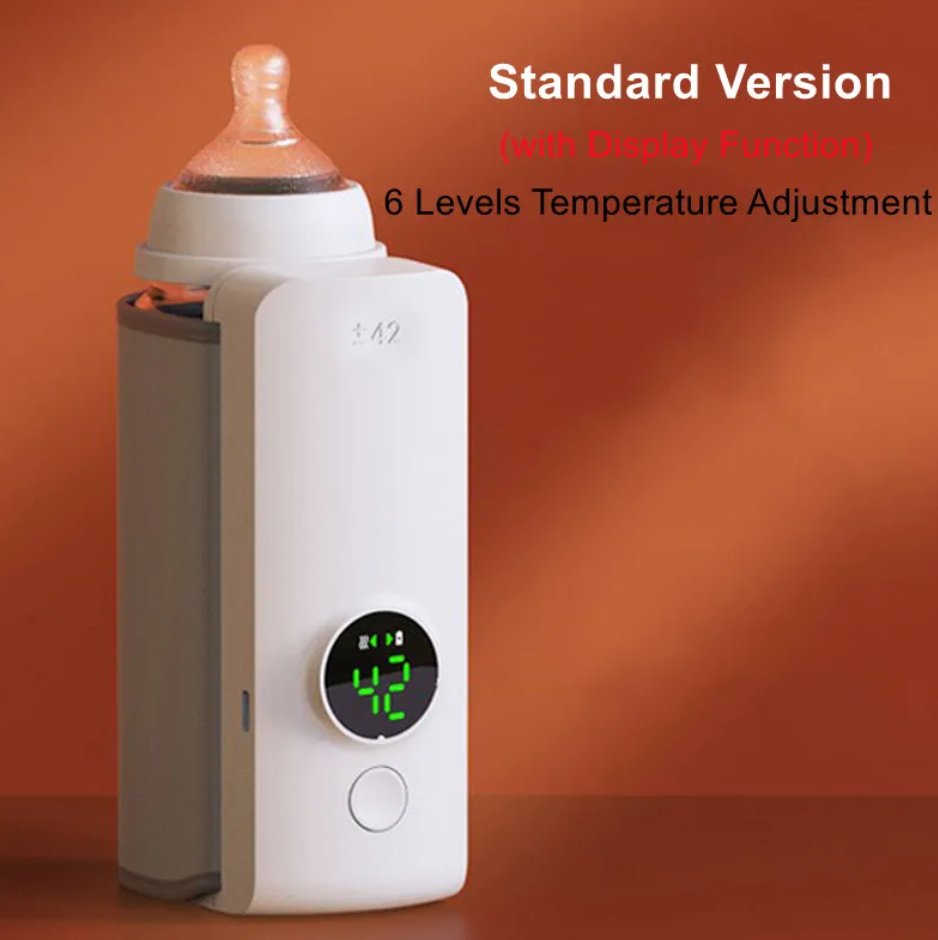 Portable Wireless Baby Bottle Warmer Digital display 6speed temper